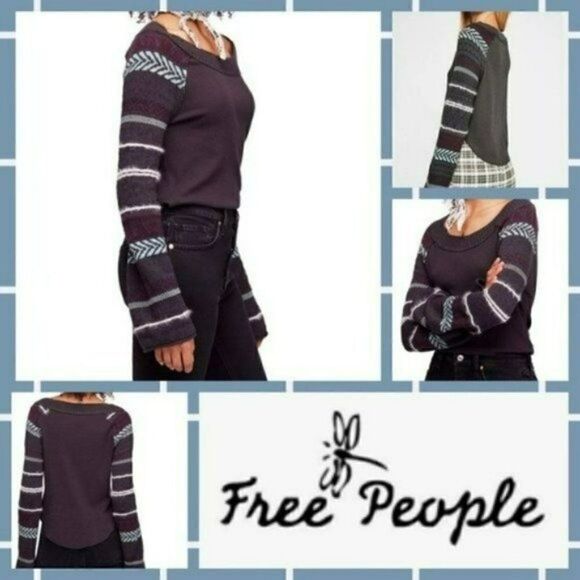 NWT MSRP $98 Free People Fairground Thermal Top Women's Size Small - Picture 1 of 12